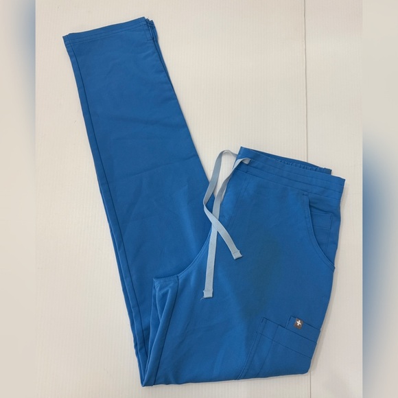 Figs Capri Blue Women's High Waisted Yola Skinny Scrub Pants - XST - Picture 1 of 9